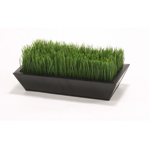 绿色植物-纯爱_Distinctive-Designs-Faux-Cropped-Grass-in-Rectangular-Metal-Tray.jpg