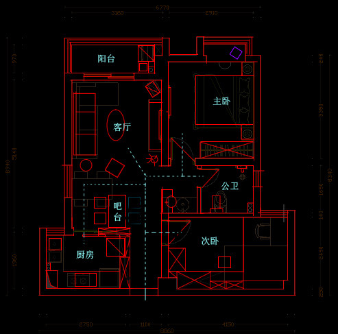 一个户型 自己改了改 求指点_@IDhoof_aaaaaaa副本.jpg