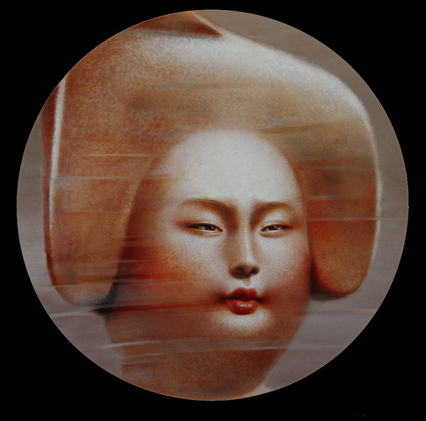 Mademoiselle Tang 1唐小姐oil on canvas110cm,diameter2003.jpg