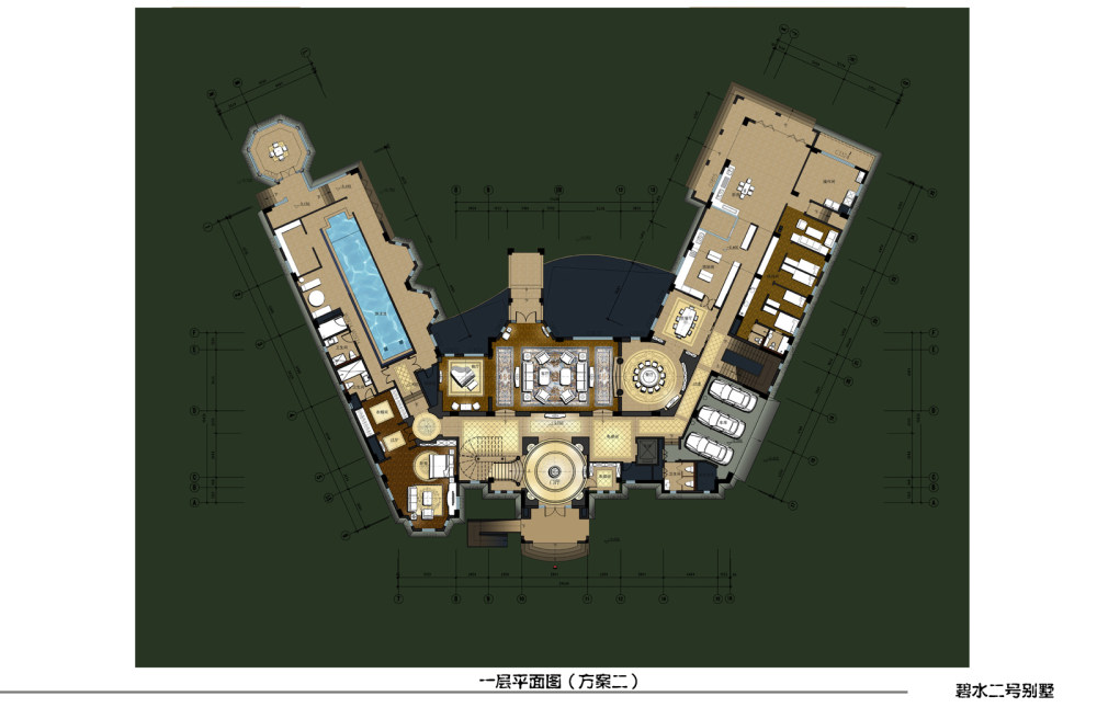 自己手绘的别墅概念方案_11.一层平面图（方案二）.jpg