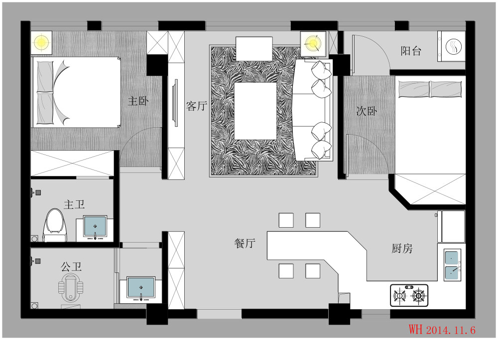 住宅平面方案交流户型图（WH)副本副本.jpg