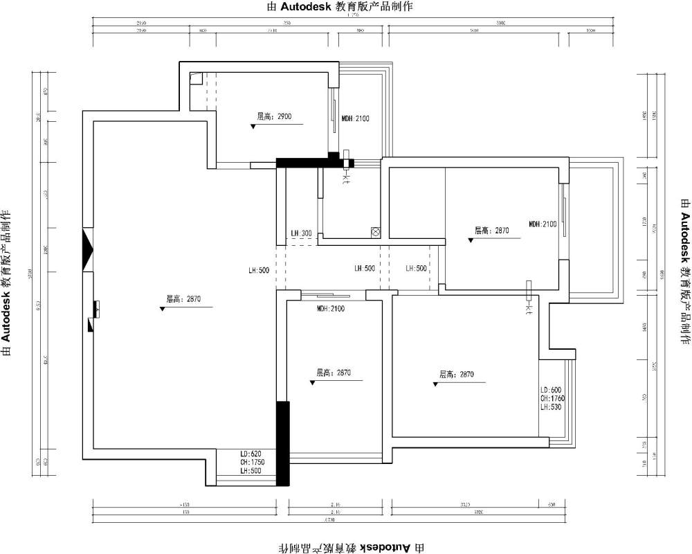 辛苦积累买的房子，求平面方案如何宽大舒适_1.jpg