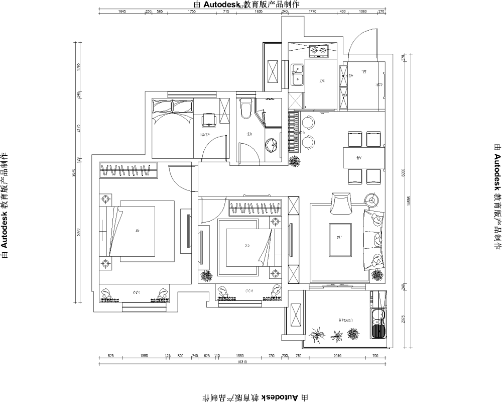 自己做点平面方案。求大神指导批评_春江彼岸--2014.12.28-布局1.png