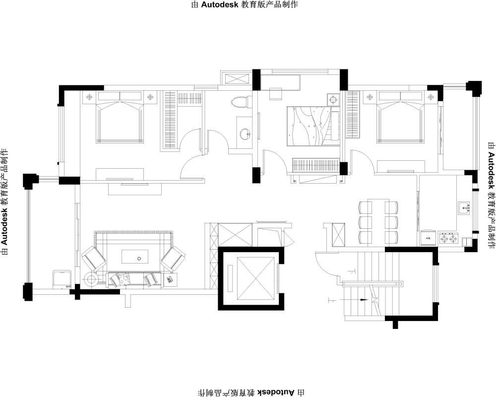 花钱请人做的方案 大家看看怎么样给点意见 值不值得_@IDhoof_银户型图-Model.jpg