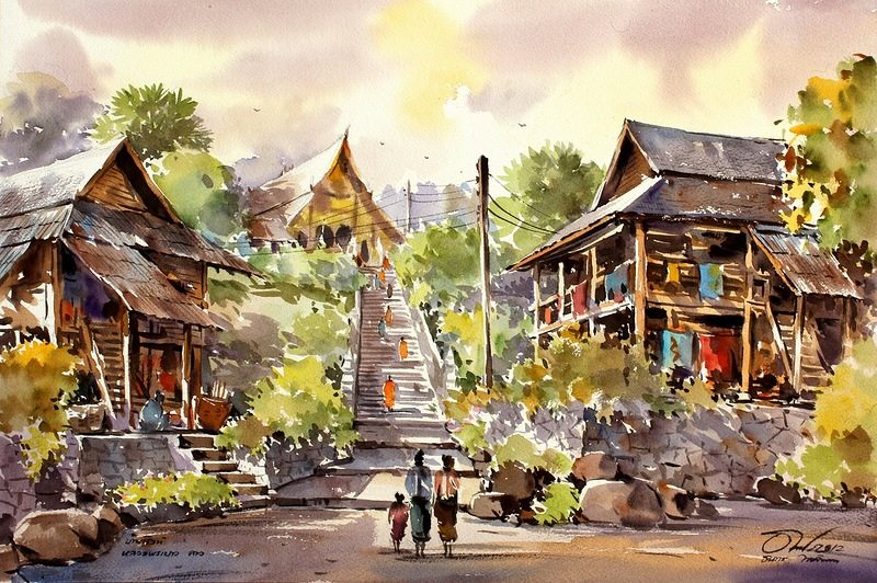 Thanakorn Chaijinda水彩画作品(全集)_cf04c1177f3e67090e75f5e839c79f3df8dc5536.jpg