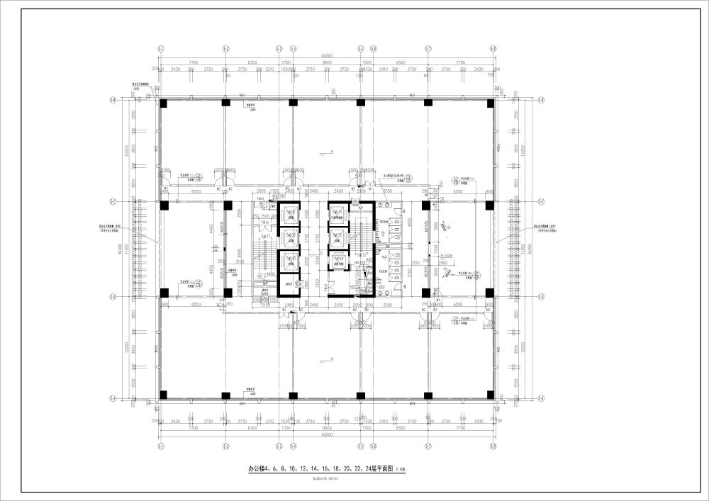 深圳某公司办公平面布置，欢迎来喷_原建筑.jpg