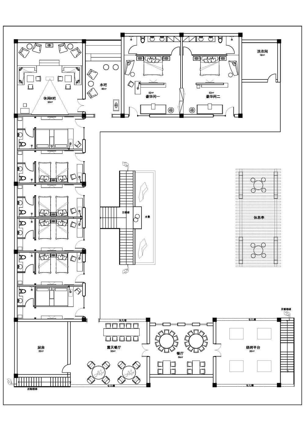 个人刚做一个小规模农家乐形式的宾馆。请大家指导....._平面图 Model (2).jpg