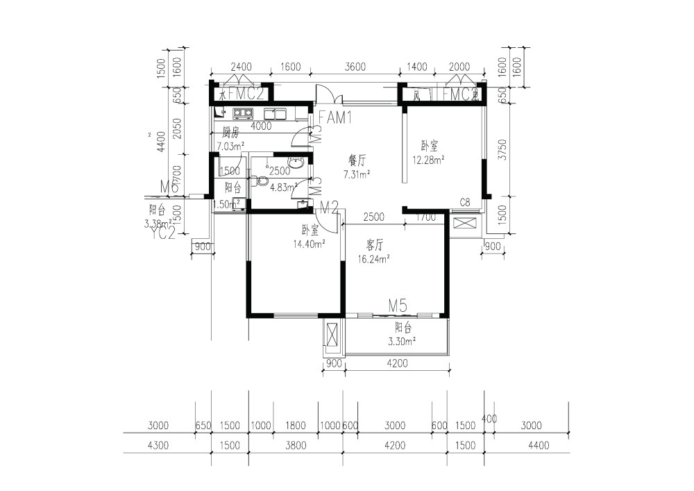 住宅平面优化，两室改三室_9-1102-Model副本.jpg