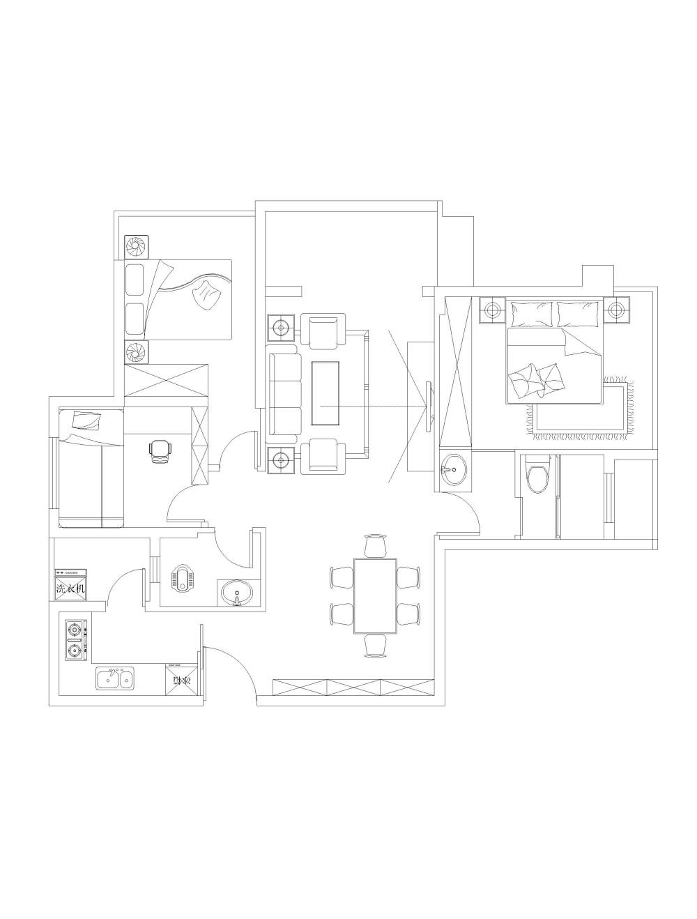 求大神帮看看这个平面。改进改进_Drawing1-Model.jpg