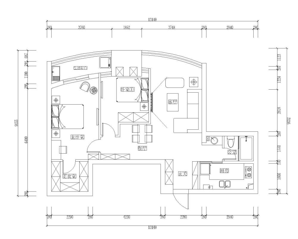 90方小户型 求思路一起来讨论！~_@IDhoof_新块-Model.jpg