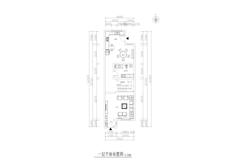 一个别墅的平面大家给点建议（新中式风格）_一层