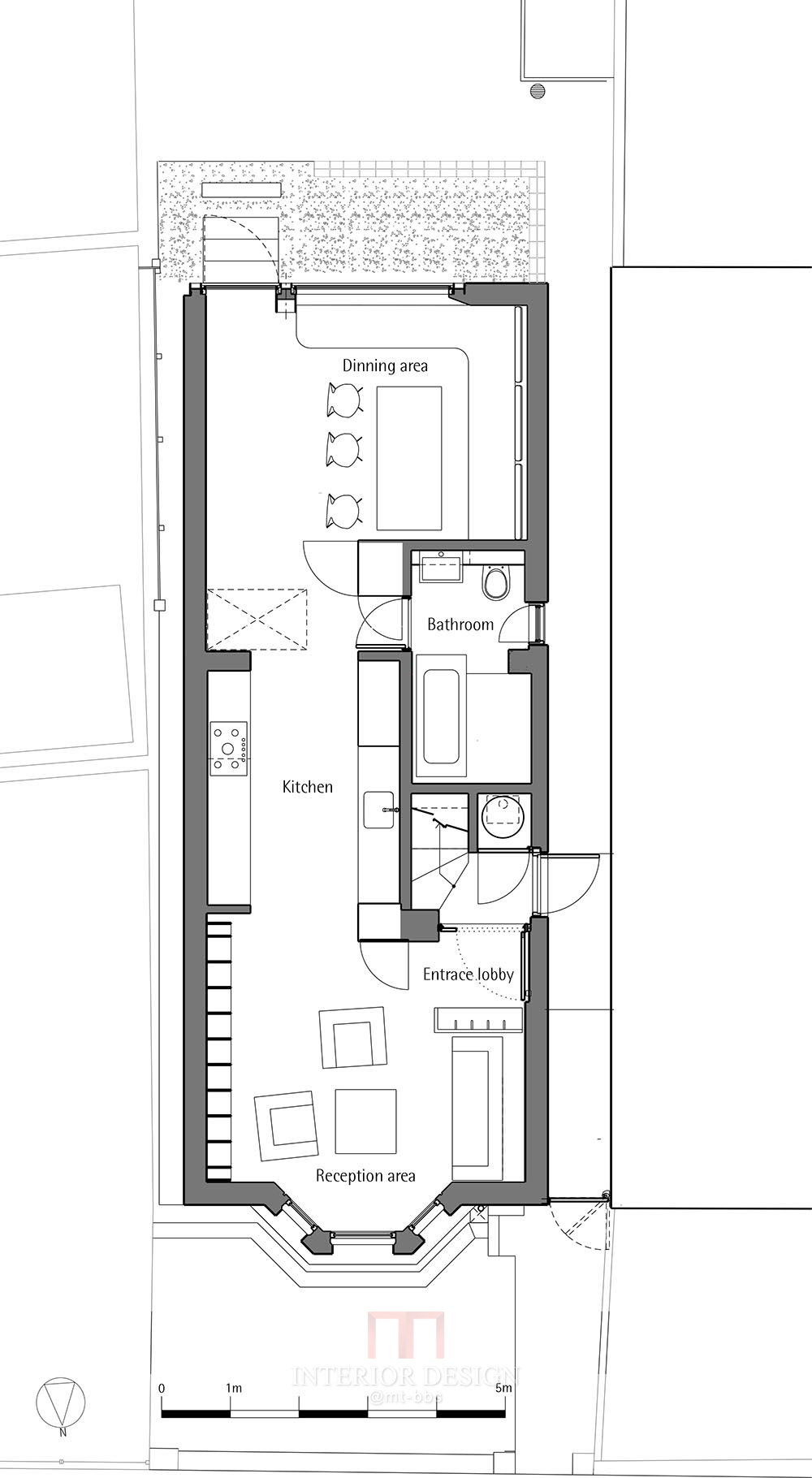 建筑师TSURUTA 设计 住宅_552d9d9ee58ecebf54000229_house-of-trace-tsuruta-architects_b_ground_floor_plan.png