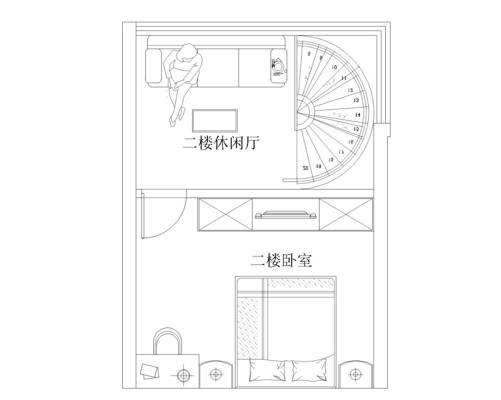 一个平层，客厅位置改复式楼，做了个方案，想请大神们..._二楼布局