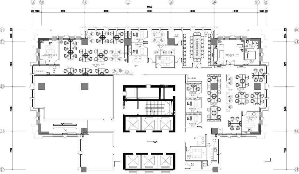 办公空间求大师拍砖，探讨！_平面图1