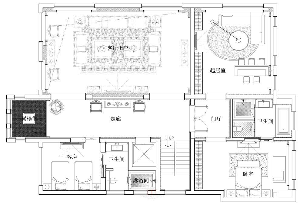 中式别墅进行曲--从没有主题思想开始。。。。。。_二层第一稿平面规划方案