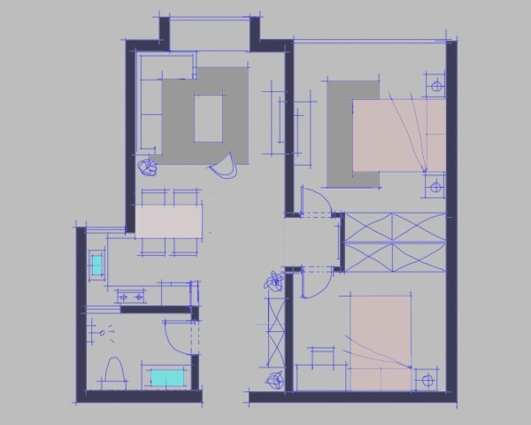 67平小户型1室两厅改造成2室一厅 功能性齐全 空间利用合理_Image029.jpg