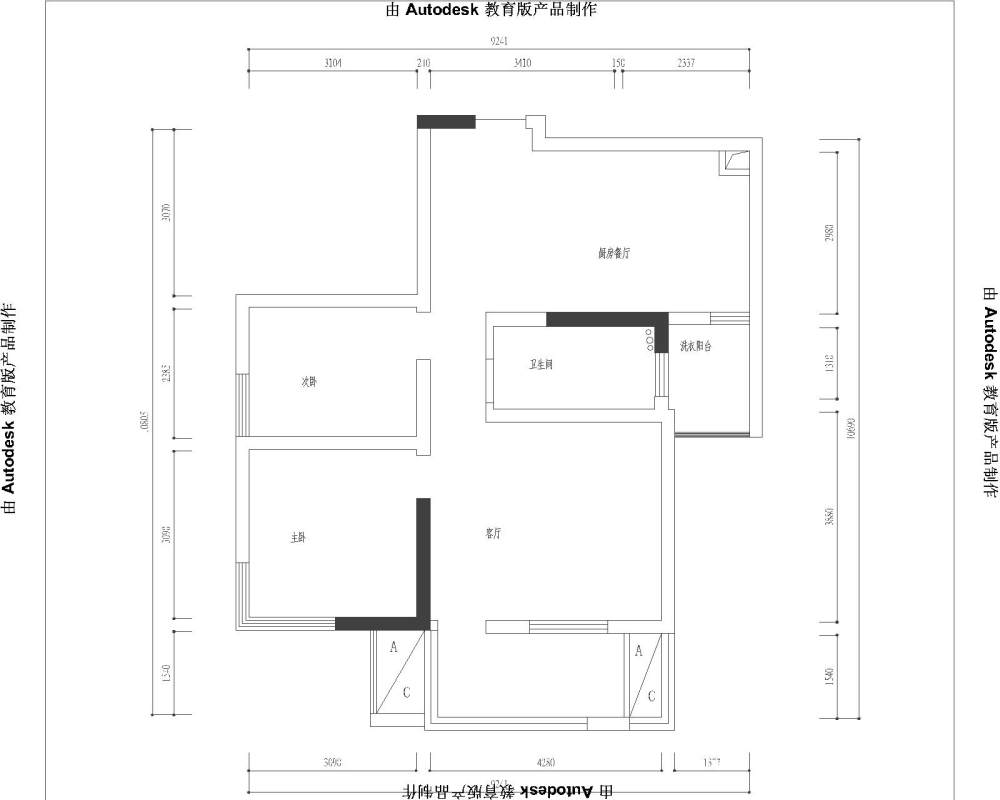 70平户型优化  大神请进_原始图.jpg