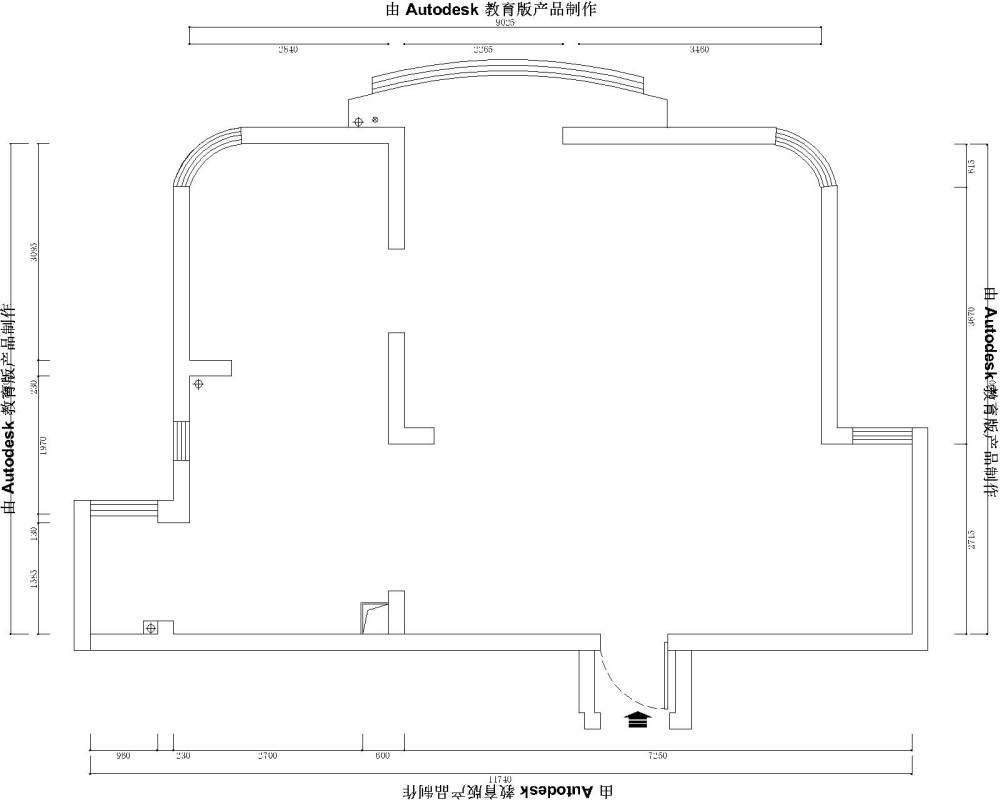 大家帮忙看看，有没有好的思路可以借鉴！_墙体拆除后内部结构-Model.jpg