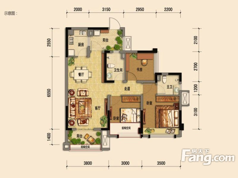 求各位支支招啊 建面87㎡的三室两卫_1383040910078_000.jpg