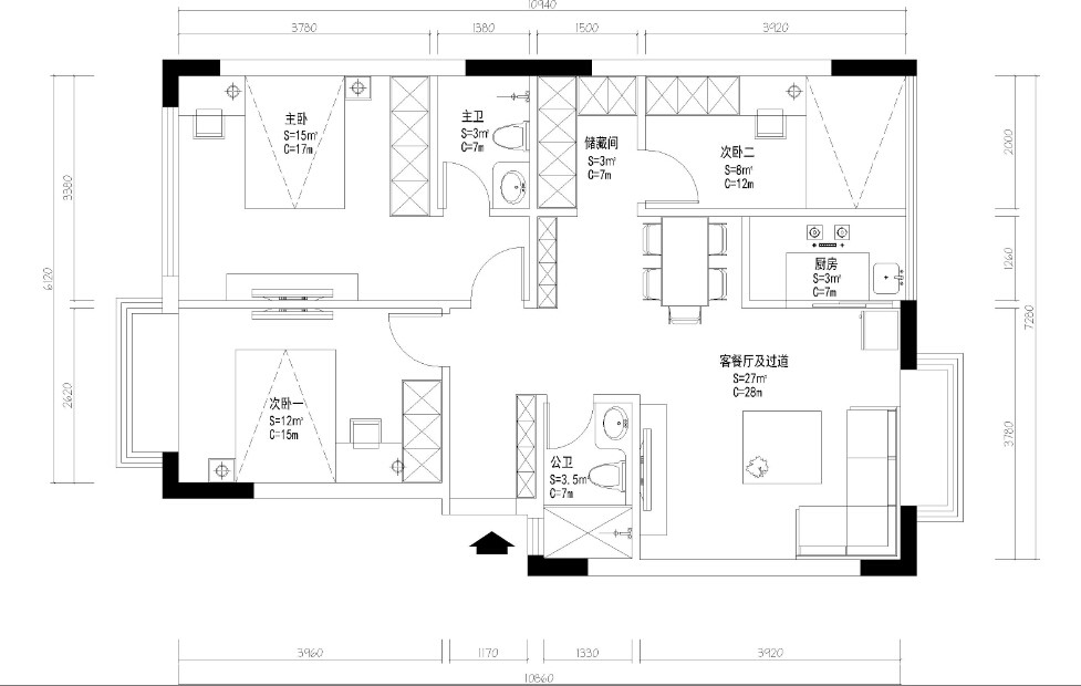 请大神讨论方案，大家给点意见。_平面布置图