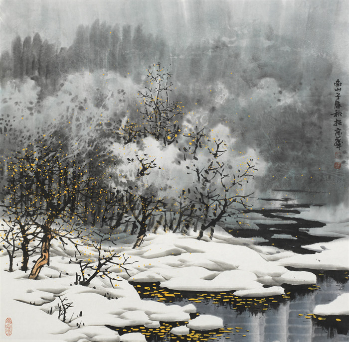 分享一些自用国画系列_CP-2070 秋溪暮雪.jpg