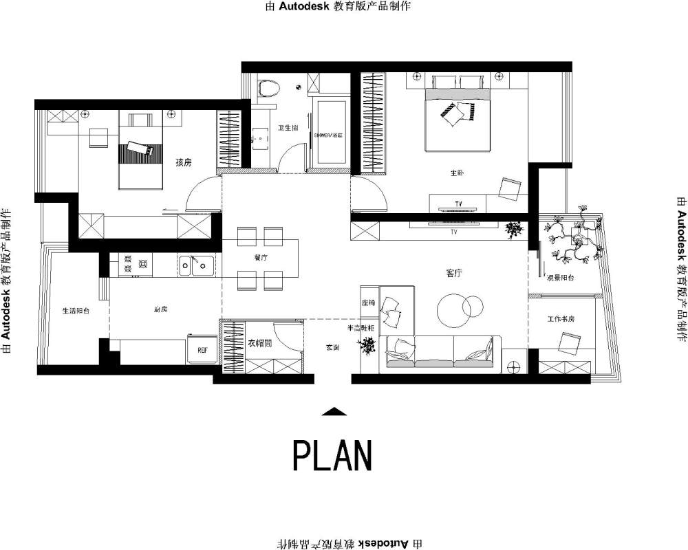 平面布置没想法了，求各位帮忙_名都新245号701室-Model.jpg