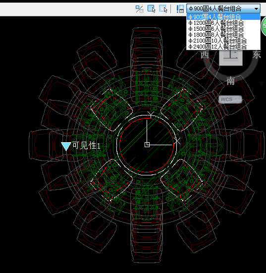 专业深化制作团队施工图模块--动态块、模型（不断更新中）_餐台组合.png