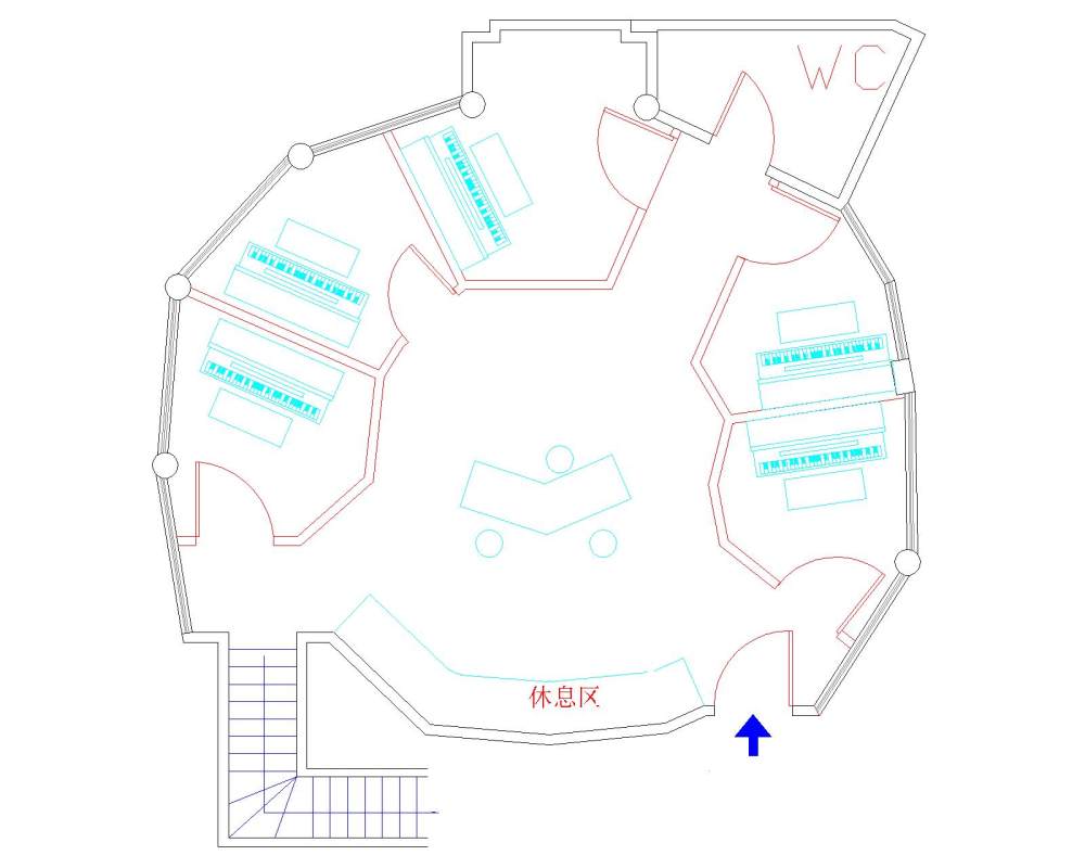 个圆形的钢琴培训机构平面图，求大神指导_琴行3-Model.jpg