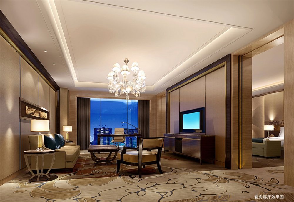 揭阳市泰诚酒店----现代中式五星级豪华酒店---2015项目_套房客厅.jpg