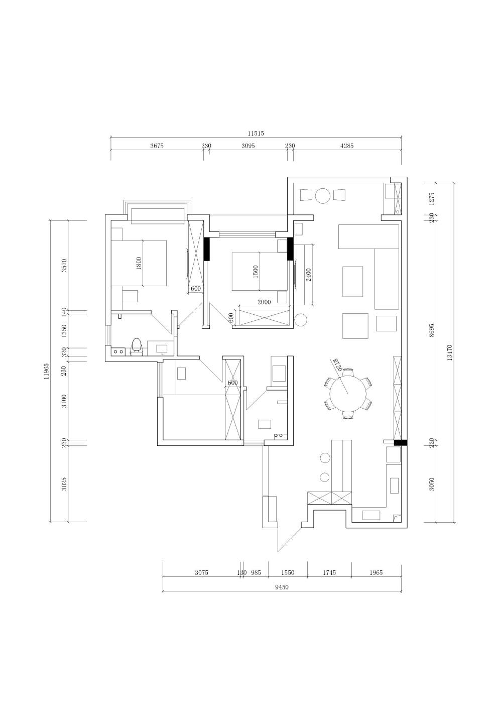 125平方的户型求蹄友给意见_户型图.jpg