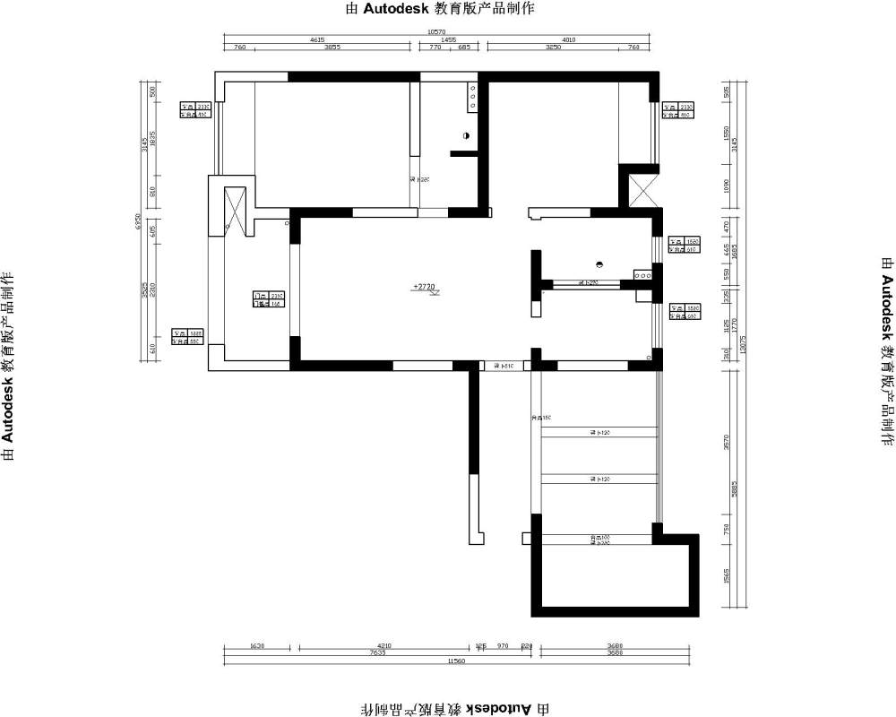 头大的手枪型户型，求救！！！！_moban-Model.jpg