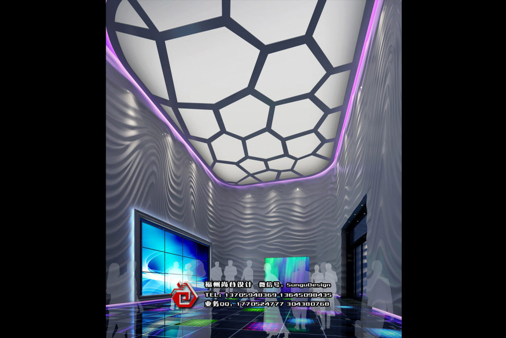 福州尚谷设计2014年娱乐空间表现作品_（48）电梯厅.jpg
