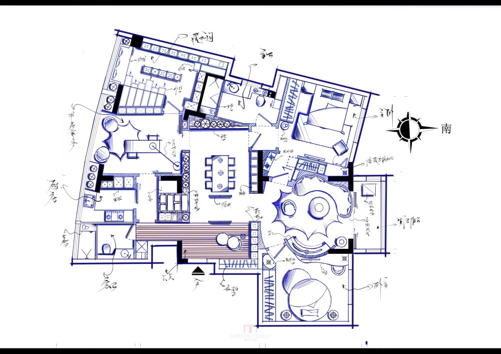 【第18期-住宅平面优化】藏书万卷的教师住宅 其余优秀方案_【7】上流.jpg