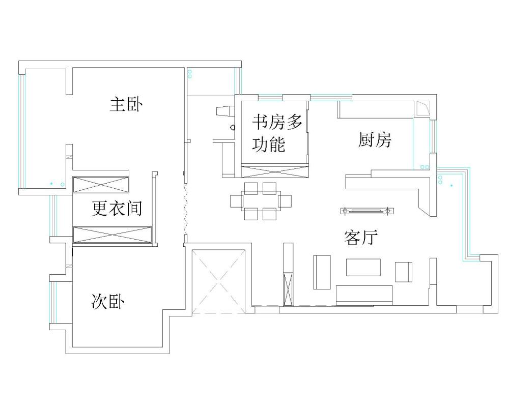 140平的奇葩户型求各位巨巨帮忙改进，新人脑洞已破_原始图-Model.jpg