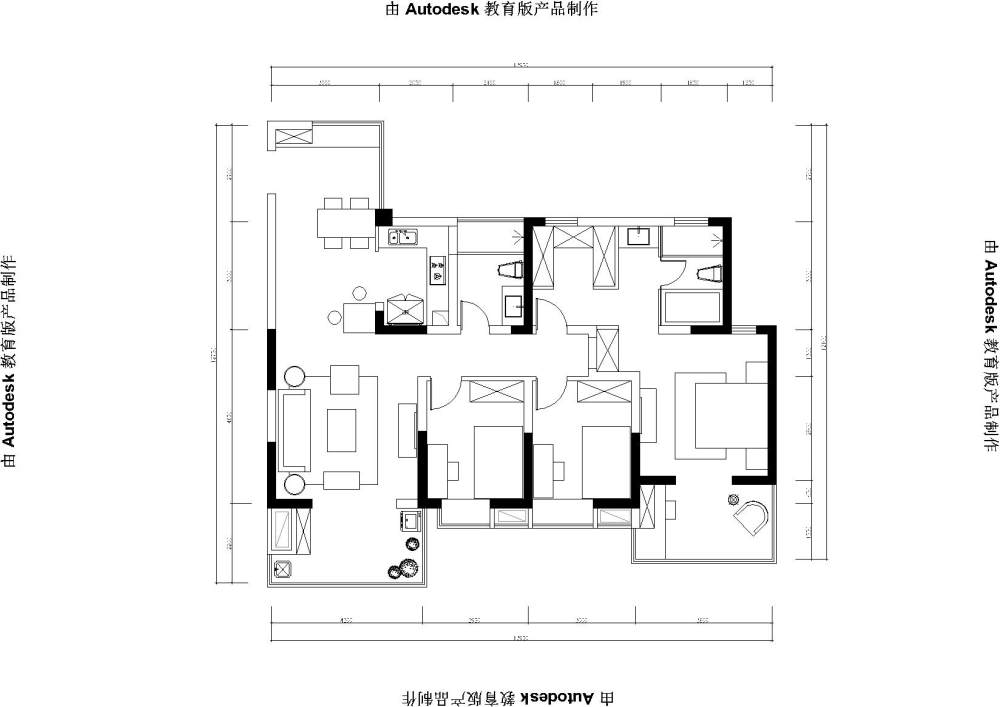 135平现代风格，求围观，求经典平面规划_11111111111-Model.jpg