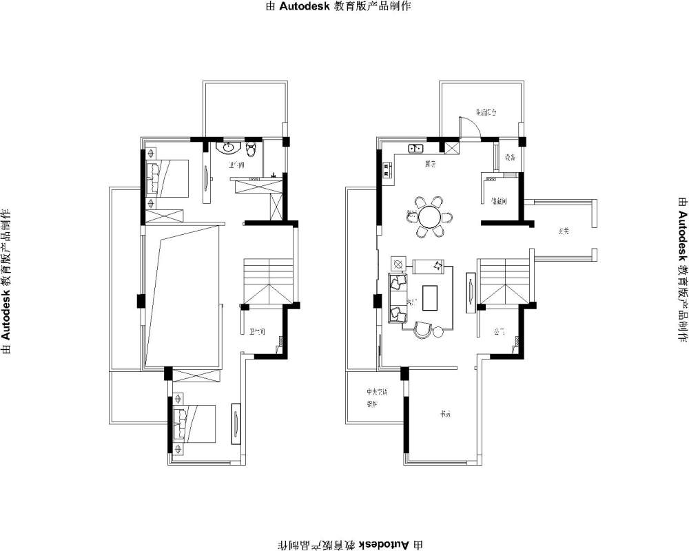 125平方，5.8米顶层跃式方案，求高人指导_临安美丽湾平面-Model.jpg