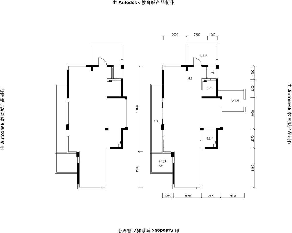 125平方，5.8米顶层跃式方案，求高人指导_临安美丽湾平面 - 副本-Model2.jpg