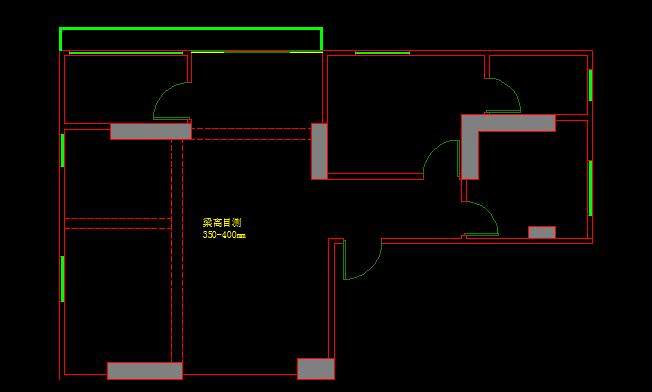 81平米空间 求创意 求突破_原始结构（梁位）