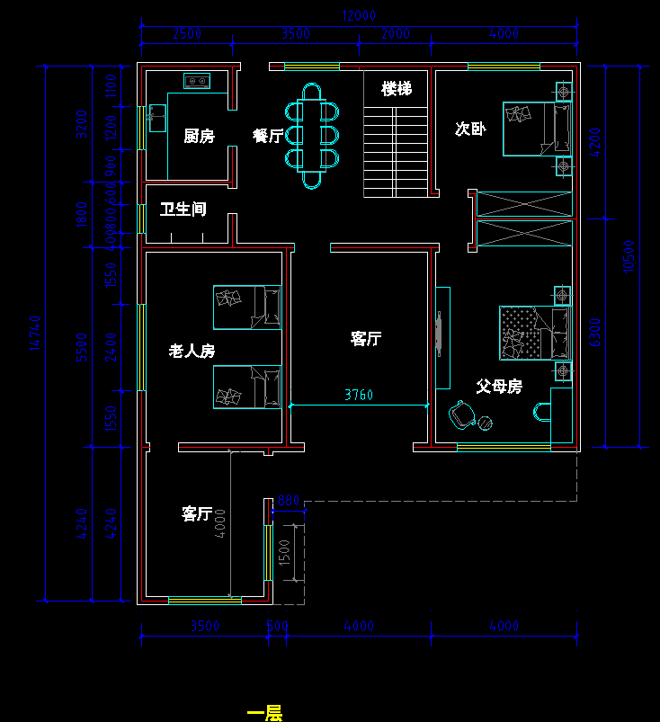 老家自建房 烦请各位大神指点修改~~_老家自建.png