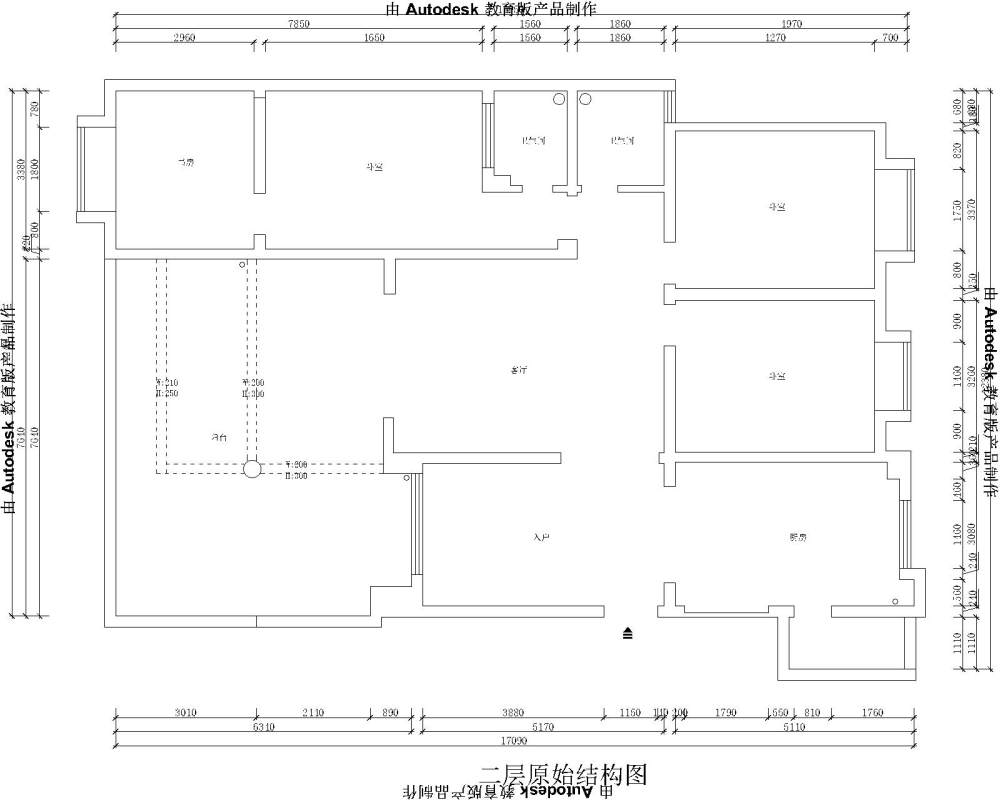 350平米复式楼，业主否决了方案，需要做挑高结构_原建二楼