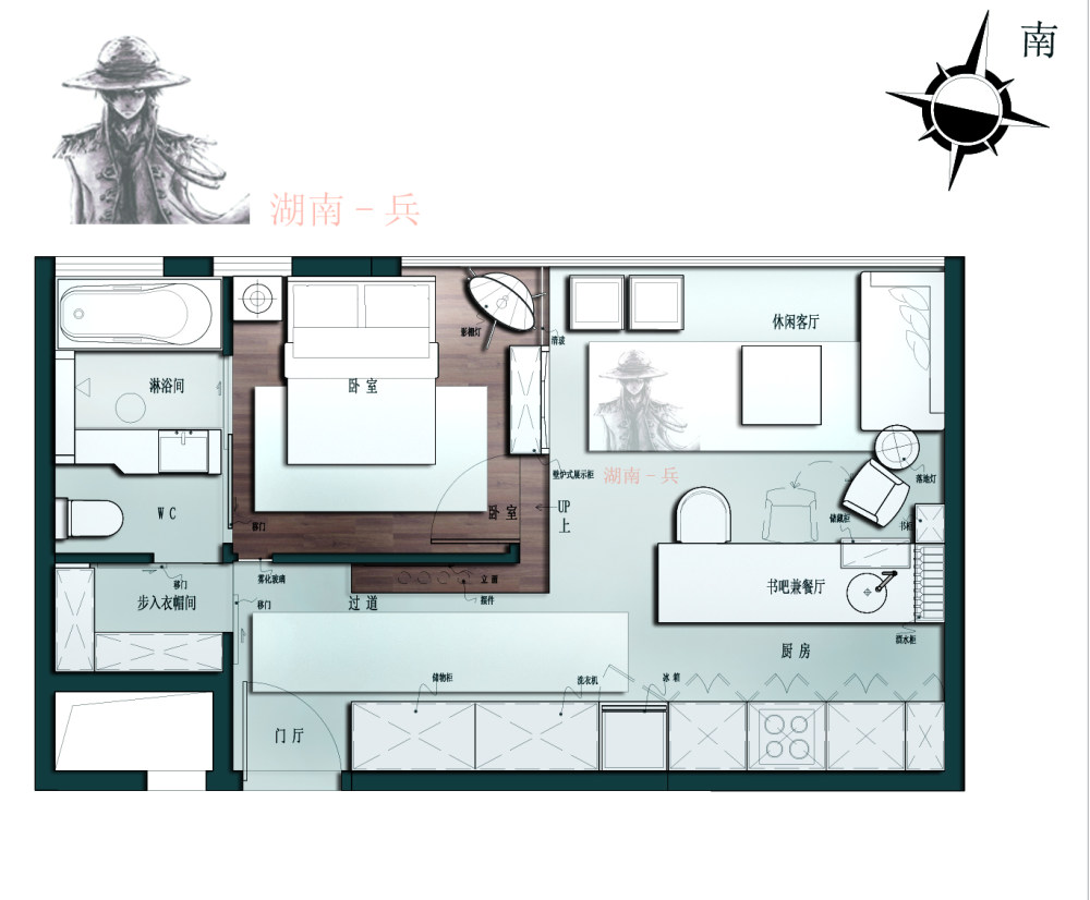 【第19期-住宅平面优化】未来单身公寓14组方案_【14号】小兵1.jpg