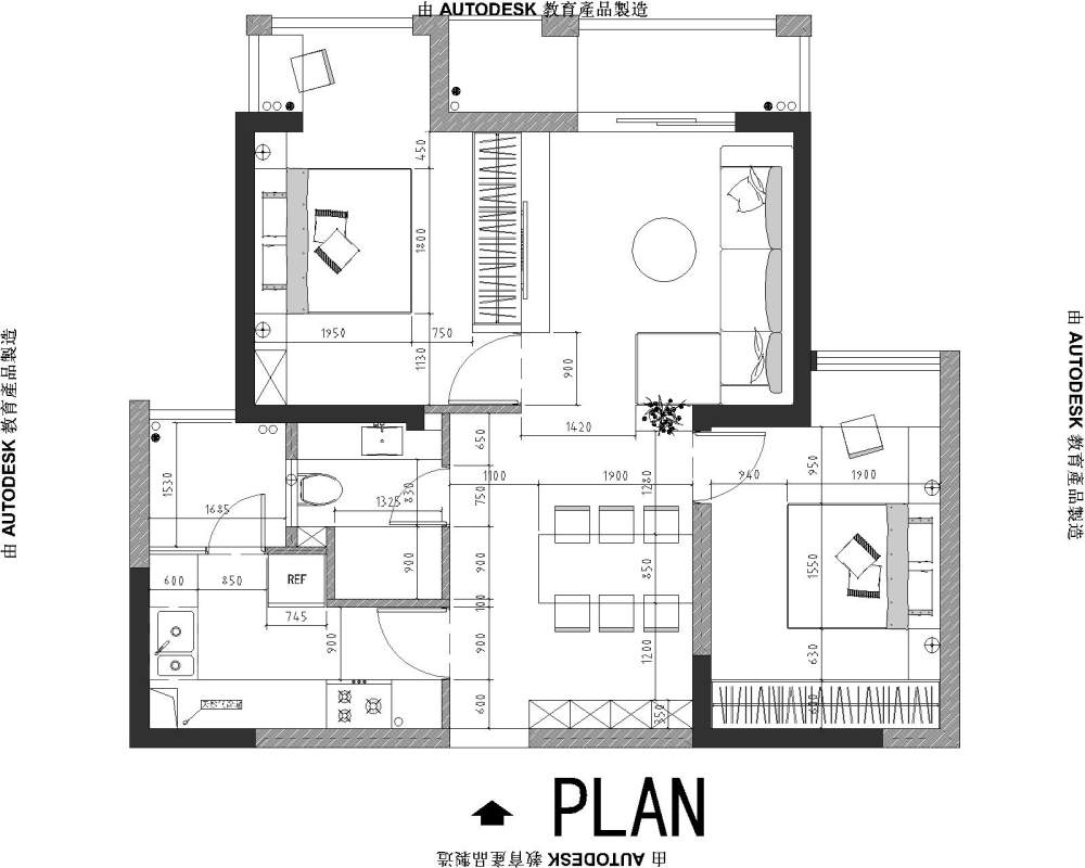 小户型研讨，求突破，挑战一下吧！_户型图-Model.jpg