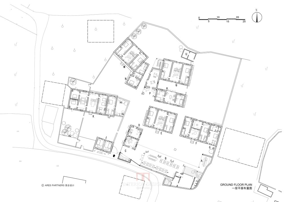 云庐精品生态酒店Yun House Boutique Eco-Resort / Ares Partners_c_first_floor_plan.jpg