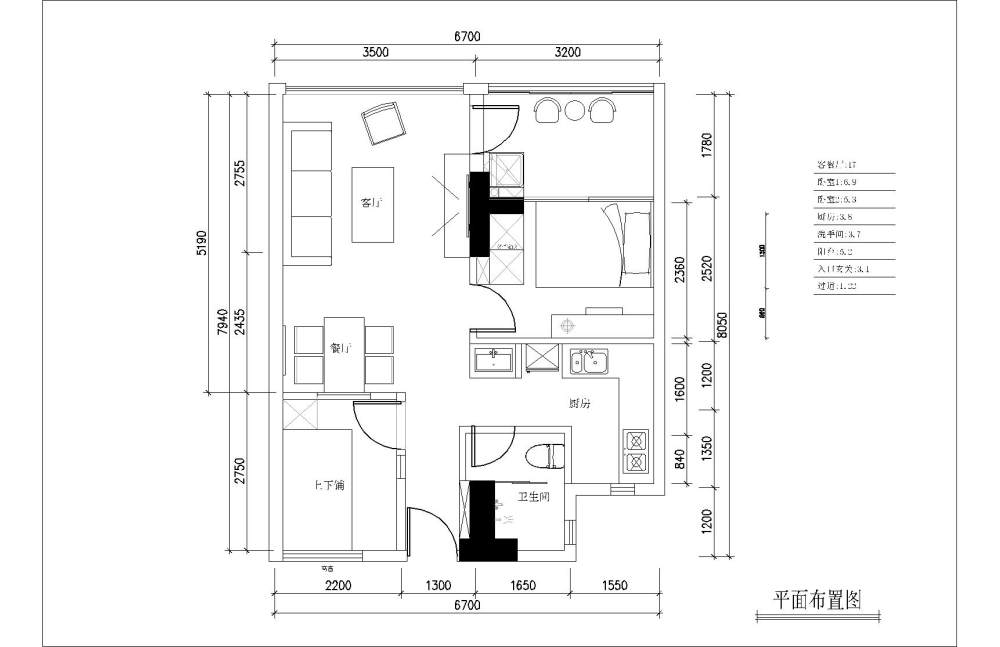 60平小户型平面图，求大神指导_01-布局1.jpg