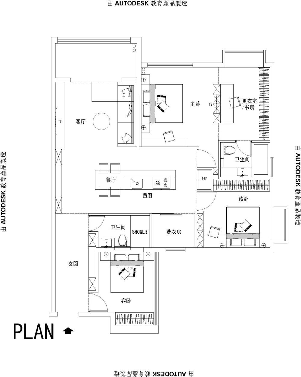 110平方三房求助。。。_1111111111-Model.jpg