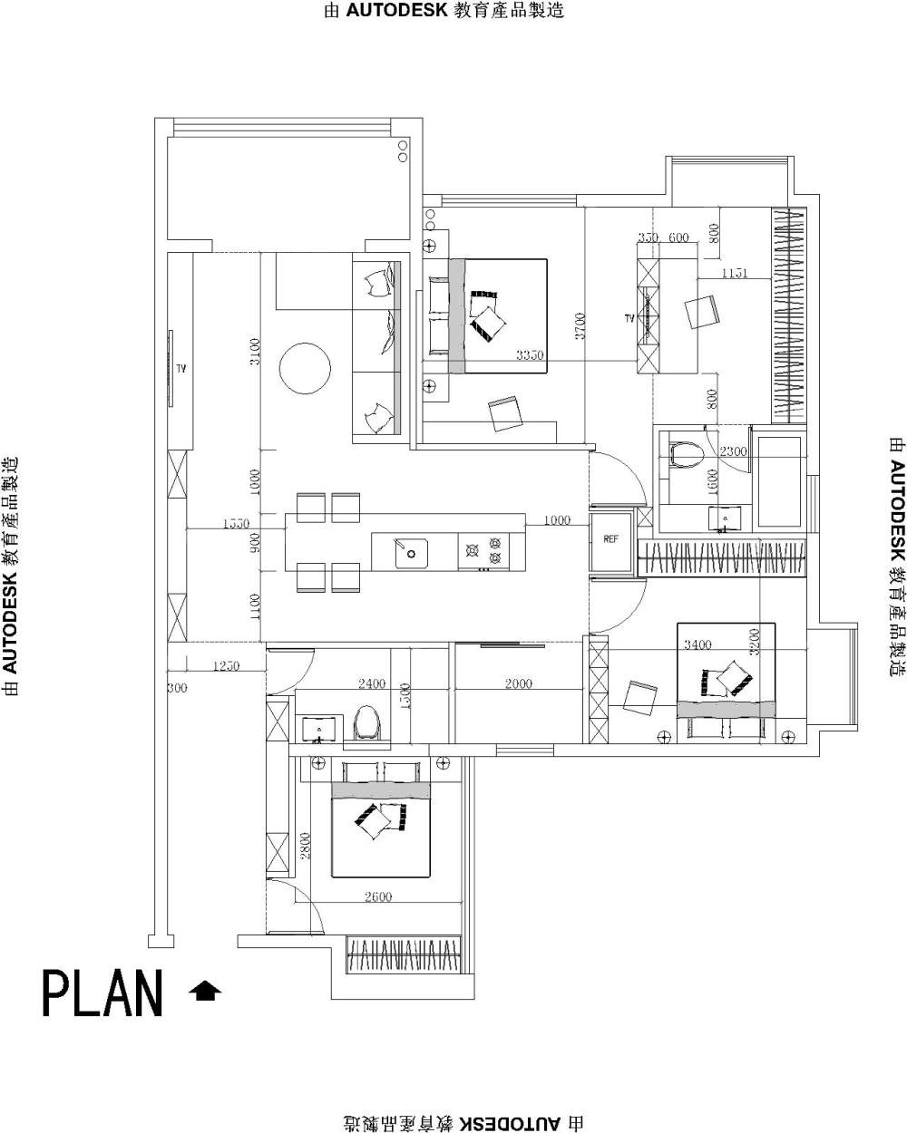 110平方三房求助。。。_1-Model.jpg