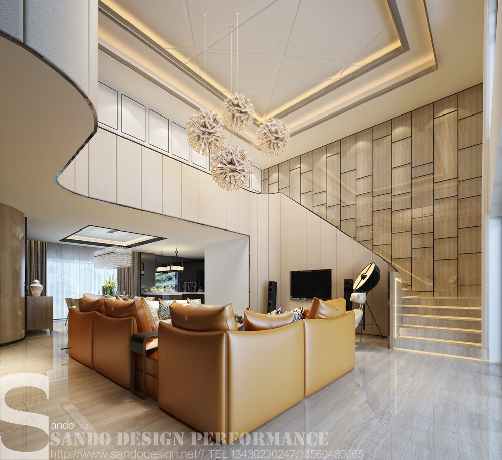 广州深度设计表现效果图分享（一）_现代别墅-客厅2.jpg