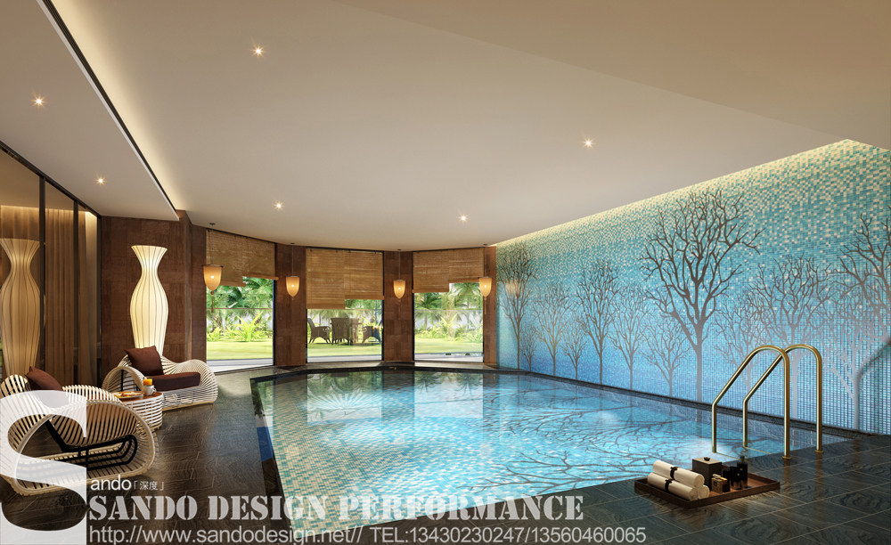 广州深度设计表现效果图分享（一）_现代别墅-泳池.JPG