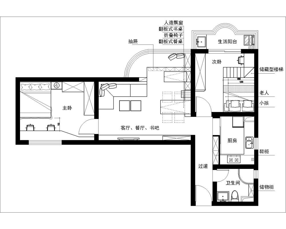 难做出彩的户型 求可行创意方案 多交流_平面方案.jpg