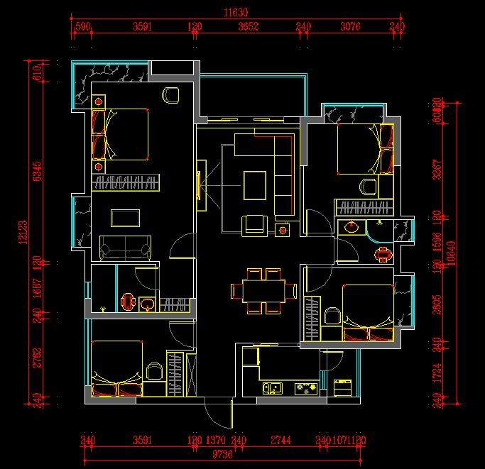 【設計宅户型优化技术交流活动】一个126平方的方案_2.jpg